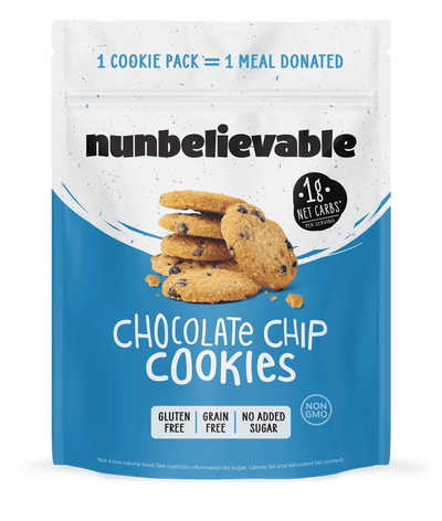 Nunbelievable 6-Pack Chocolate Chip Cookies (Low Carb, No Sugar Added, Gluten Free)