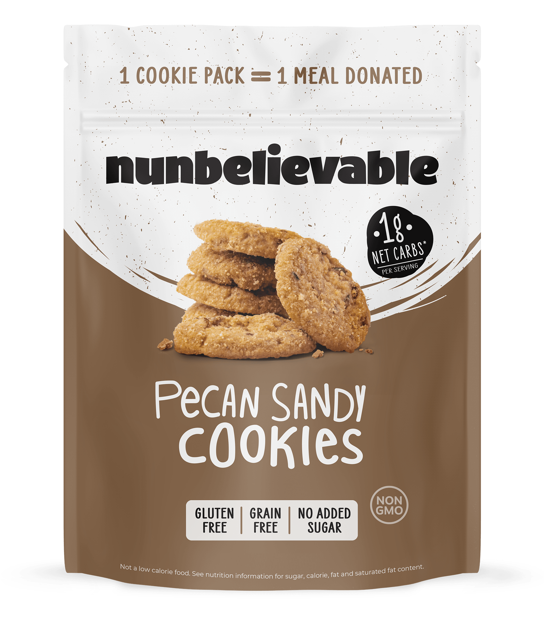 Nunbelievable 6-Pack Pecan Sandy Cookies (Low Carb, No Sugar Added, Gluten Free)