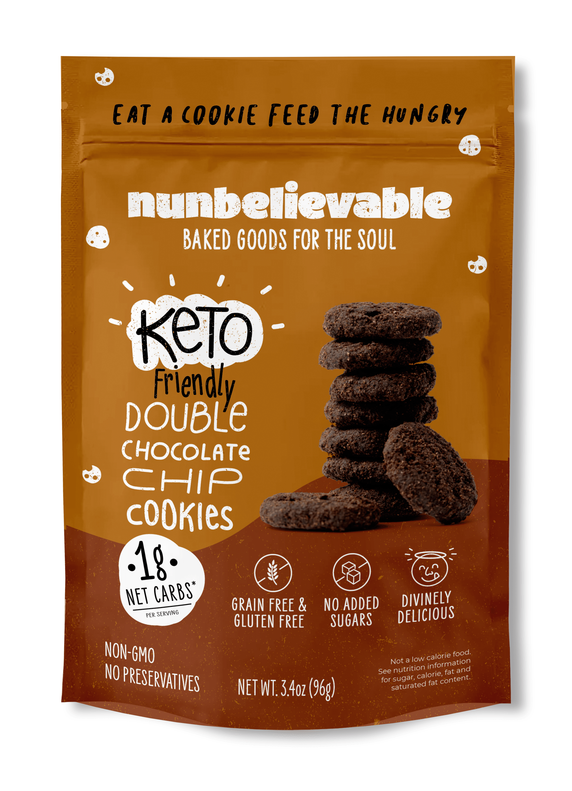 Double Chocolate Chip Cookies (Low Carb, No Sugar Added, Gluten Free)