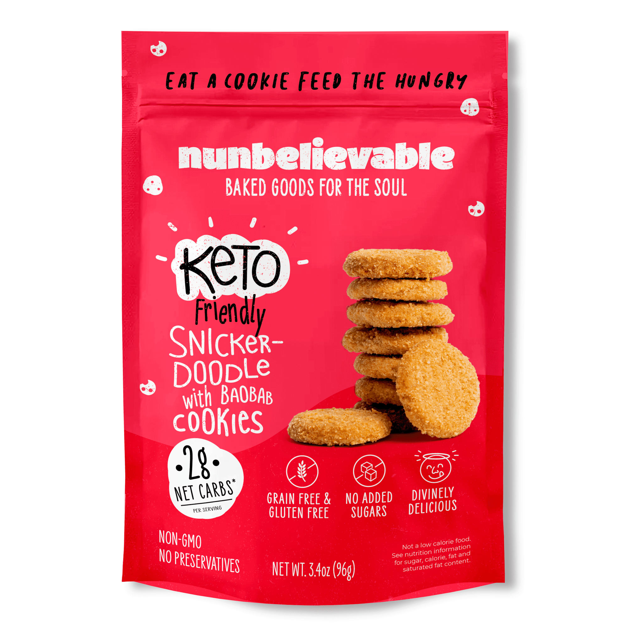 Snickerdoodle with Baobab Cookies (Low Carb, No Sugar Added, Gluten Free)
