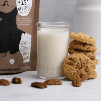 Nunbelievable Low Carb Keto Cookies Pecan Sandy, Keto Snacks Zero Carb Healthy Cookies, Sugar Free 3.4oz Low Carb Snacks Ideal For Weight Loss Or Diabetic Diet - Gluten Free, Grain Free, Non GMO, No Artificial Flavors
